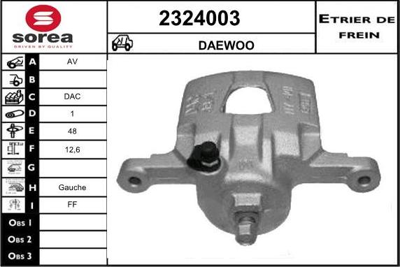 EAI 2324003 - Тормозной суппорт autosila-amz.com