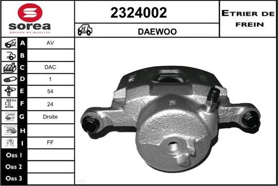 EAI 2324002 - Тормозной суппорт autosila-amz.com