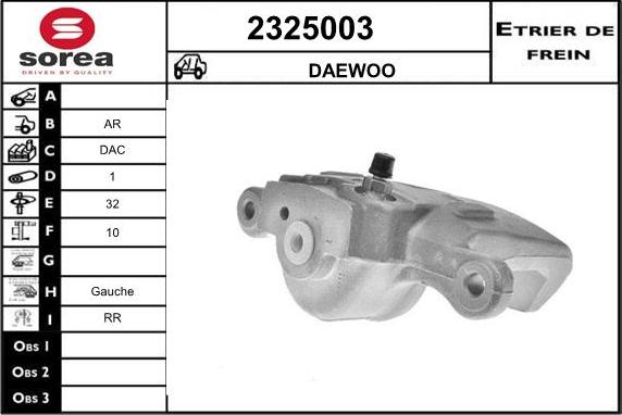 EAI 2325003 - Тормозной суппорт autosila-amz.com