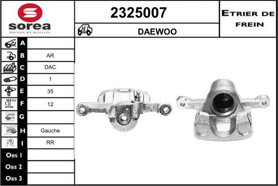 EAI 2325007 - Тормозной суппорт autosila-amz.com