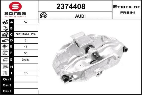 EAI 2374408 - Тормозной суппорт autosila-amz.com