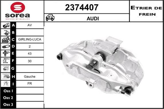 EAI 2374407 - Тормозной суппорт autosila-amz.com