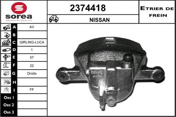 EAI 2374418 - Тормозной суппорт autosila-amz.com