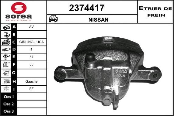 EAI 2374417 - Тормозной суппорт autosila-amz.com