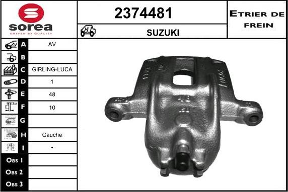 EAI 2374481 - Тормозной суппорт autosila-amz.com