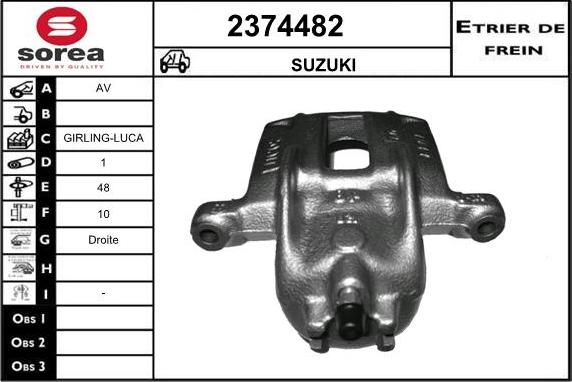 EAI 2374482 - Тормозной суппорт autosila-amz.com