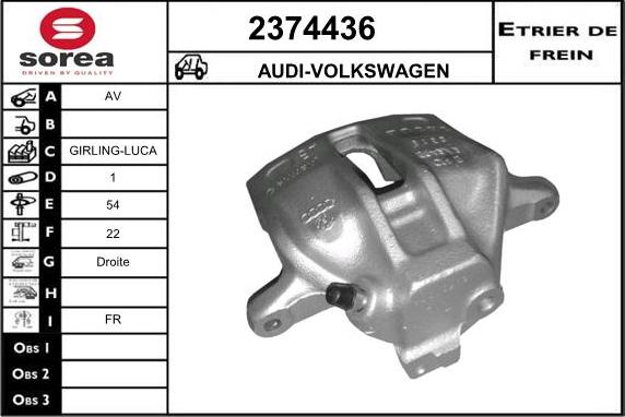 EAI 2374436 - Тормозной суппорт autosila-amz.com