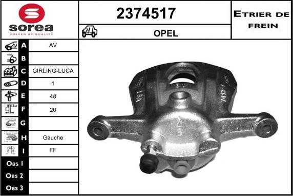EAI 2374517 - Тормозной суппорт autosila-amz.com