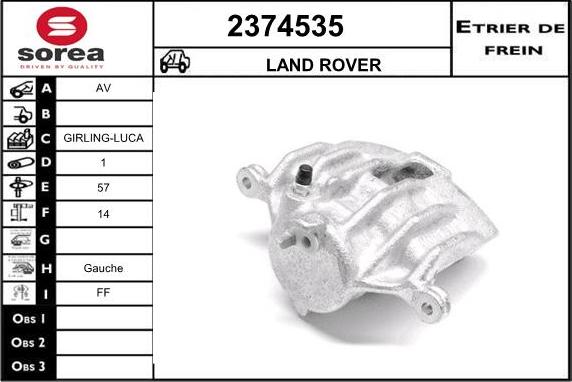 EAI 2374535 - Тормозной суппорт autosila-amz.com