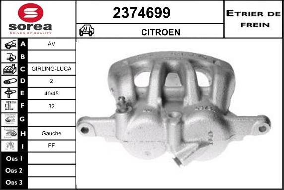 EAI 2374699 - Тормозной суппорт autosila-amz.com