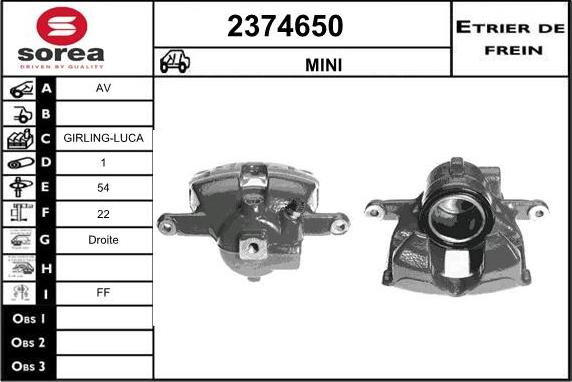 EAI 2374650 - Тормозной суппорт autosila-amz.com