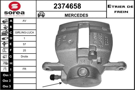 EAI 2374658 - Тормозной суппорт autosila-amz.com