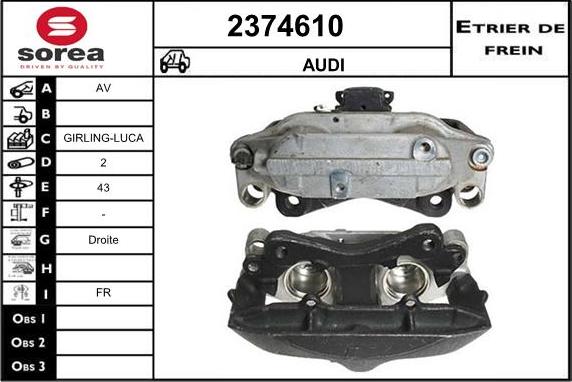 EAI 2374610 - Тормозной суппорт autosila-amz.com