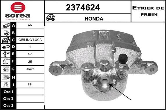 EAI 2374624 - Тормозной суппорт autosila-amz.com