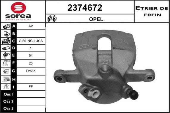 EAI 2374672 - Тормозной суппорт autosila-amz.com