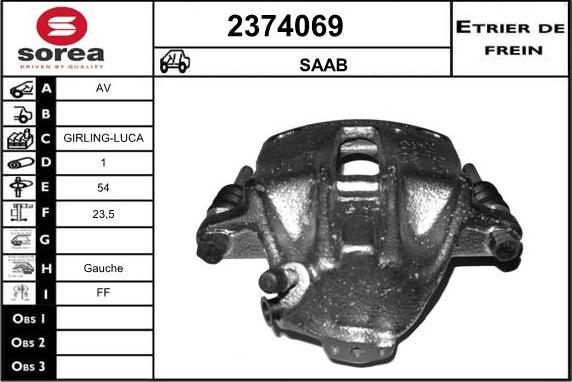 EAI 2374069 - Тормозной суппорт autosila-amz.com