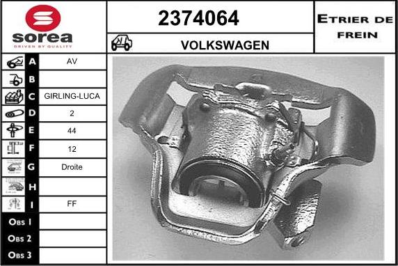 EAI 2374064 - Тормозной суппорт autosila-amz.com