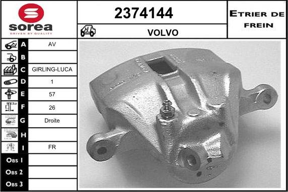 EAI 2374144 - Тормозной суппорт autosila-amz.com