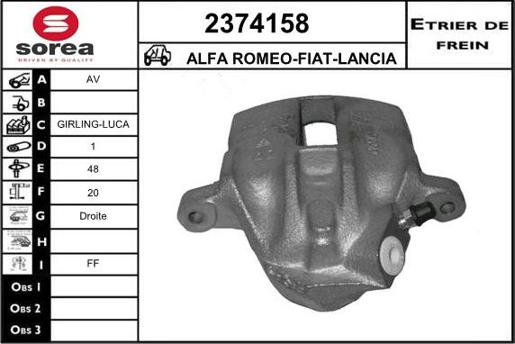 EAI 2374158 - Тормозной суппорт autosila-amz.com