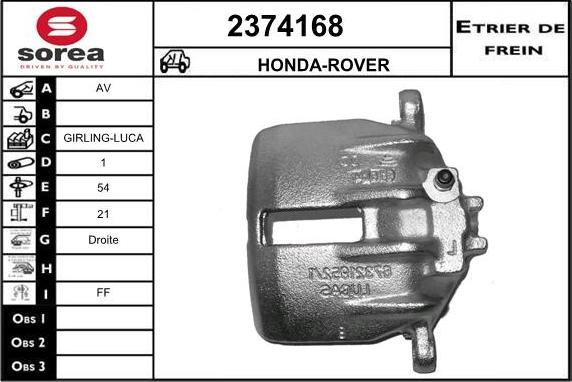 EAI 2374168 - Тормозной суппорт autosila-amz.com