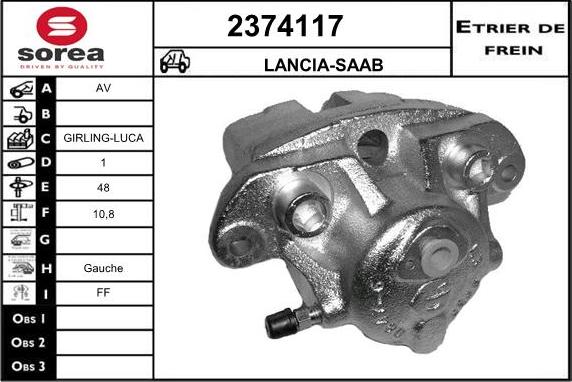 EAI 2374117 - Тормозной суппорт autosila-amz.com