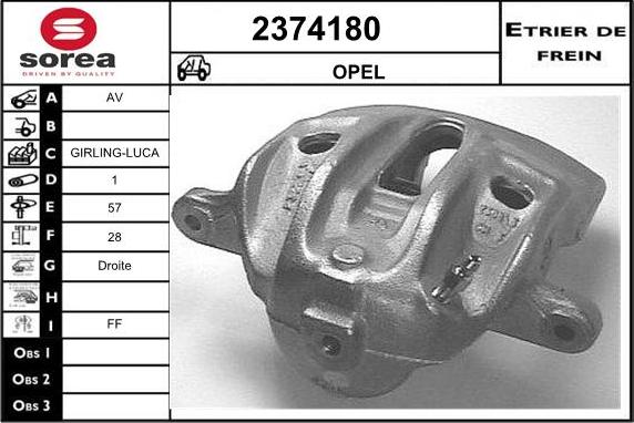 EAI 2374180 - Тормозной суппорт autosila-amz.com