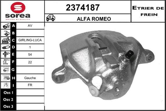 EAI 2374187 - Тормозной суппорт autosila-amz.com