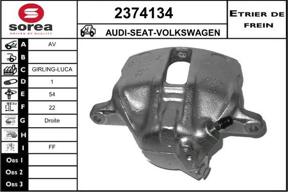 EAI 2374134 - Тормозной суппорт autosila-amz.com