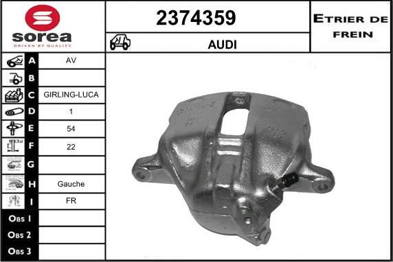 EAI 2374359 - Тормозной суппорт autosila-amz.com