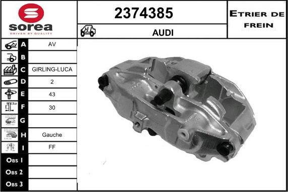 EAI 2374385 - Тормозной суппорт autosila-amz.com