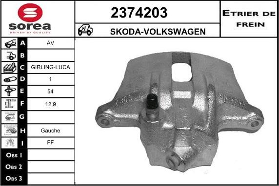 EAI 2374203 - Тормозной суппорт autosila-amz.com