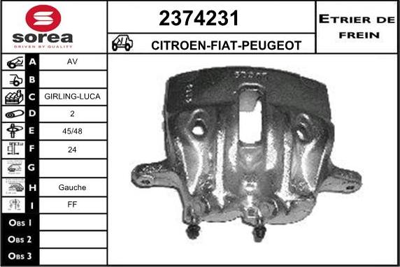 EAI 2374231 - Тормозной суппорт autosila-amz.com