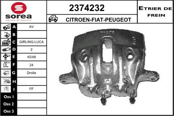 EAI 2374232 - Тормозной суппорт autosila-amz.com