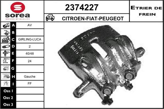 EAI 2374227 - Тормозной суппорт autosila-amz.com