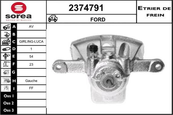 EAI 2374791 - Тормозной суппорт autosila-amz.com