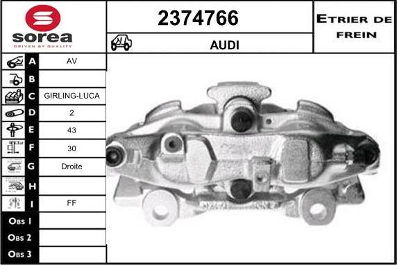 EAI 2374766 - Тормозной суппорт autosila-amz.com