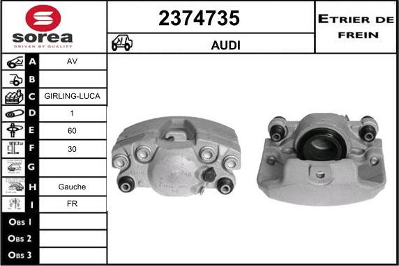 EAI 2374735 - Тормозной суппорт autosila-amz.com