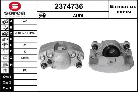 EAI 2374736 - Тормозной суппорт autosila-amz.com