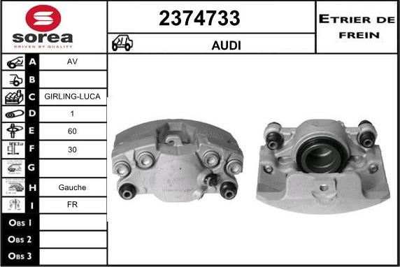 EAI 2374733 - Тормозной суппорт autosila-amz.com