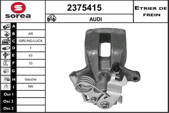 EAI 2375415 - Тормозной суппорт autosila-amz.com