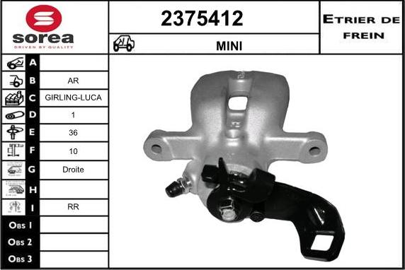 EAI 2375412 - Тормозной суппорт autosila-amz.com