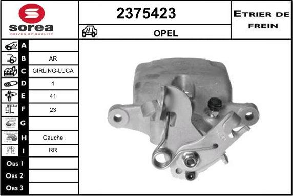 EAI 2375423 - Тормозной суппорт autosila-amz.com