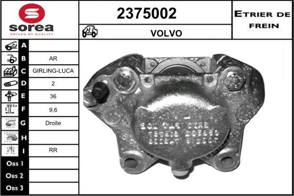 EAI 2375002 - Тормозной суппорт autosila-amz.com