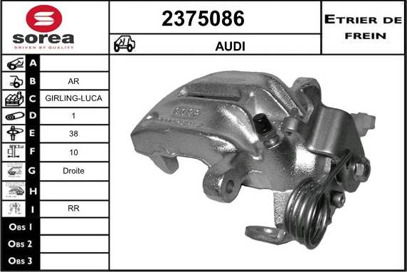 EAI 2375086 - Тормозной суппорт autosila-amz.com