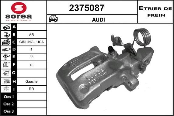 EAI 2375087 - Тормозной суппорт autosila-amz.com
