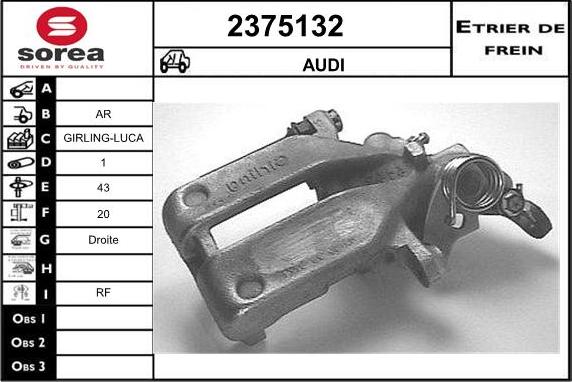 EAI 2375132 - Тормозной суппорт autosila-amz.com