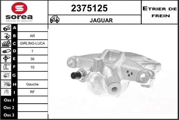 EAI 2375125 - Тормозной суппорт autosila-amz.com