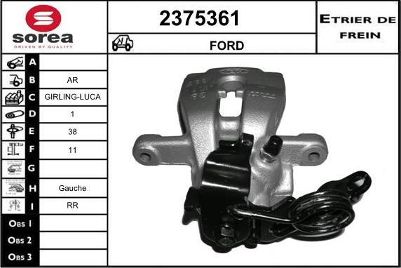 EAI 2375361 - Тормозной суппорт autosila-amz.com