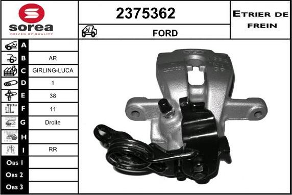 EAI 2375362 - Тормозной суппорт autosila-amz.com