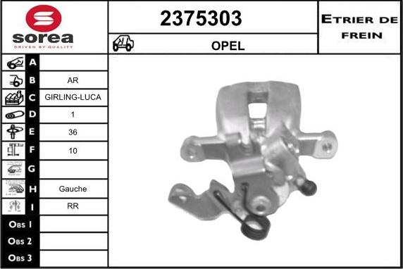 EAI 2375303 - Тормозной суппорт autosila-amz.com